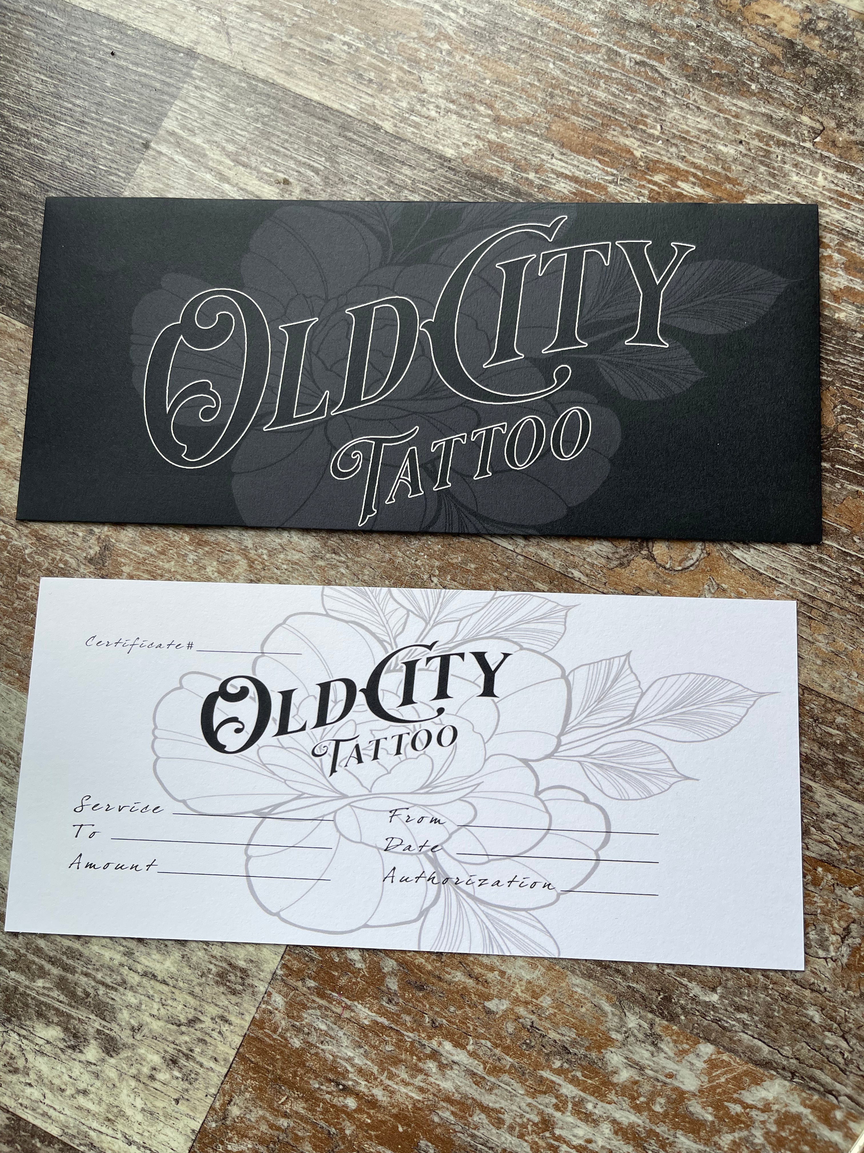Old City Tattoo Gift Certificate